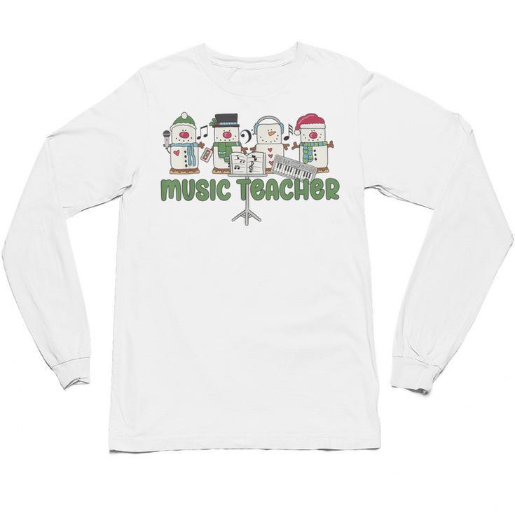 Music Teacher Christmas Holiday Wnter Music Instructor Unisex Long Sleeve T-Shirt