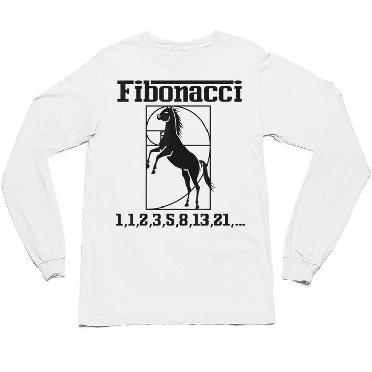 Nerdy Fibonacci Racing Car Horse Math Teacher Men Women Girls Kids Unisex Long Sleeve T-Shirt