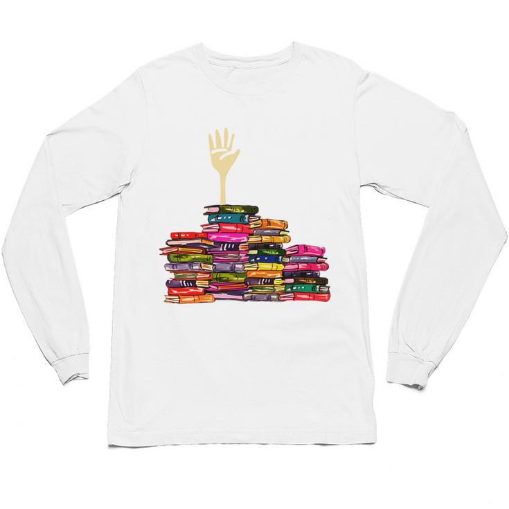 Reading Books Librarian Reader Nerd I'm Ok Teacher School Unisex Long Sleeve T-Shirt