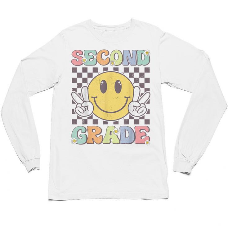 Second Grade Teachers Boys Girls Smile Face 2nd Grade Team Unisex Long Sleeve T-Shirt