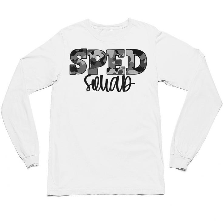 Special Education Squad Camo SPED Teacher Unisex Long Sleeve T-Shirt