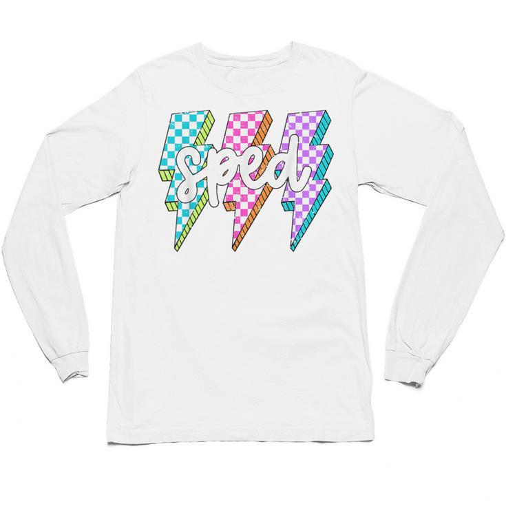 SPED Teacher Squad Lightning Bolt Special Education Unisex Long Sleeve T-Shirt