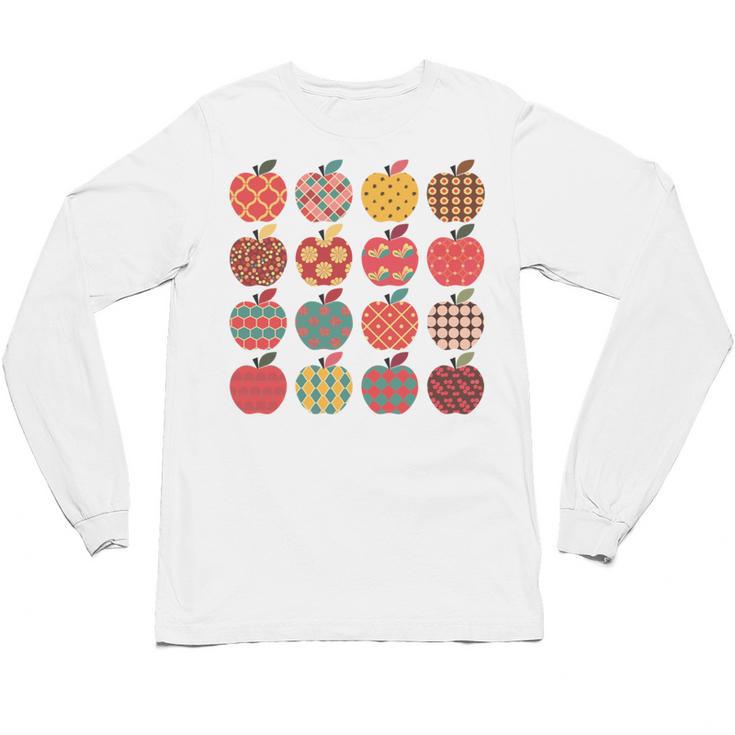 Teacher Apple Back To School Art For School Supplies Unisex Long Sleeve T-Shirt