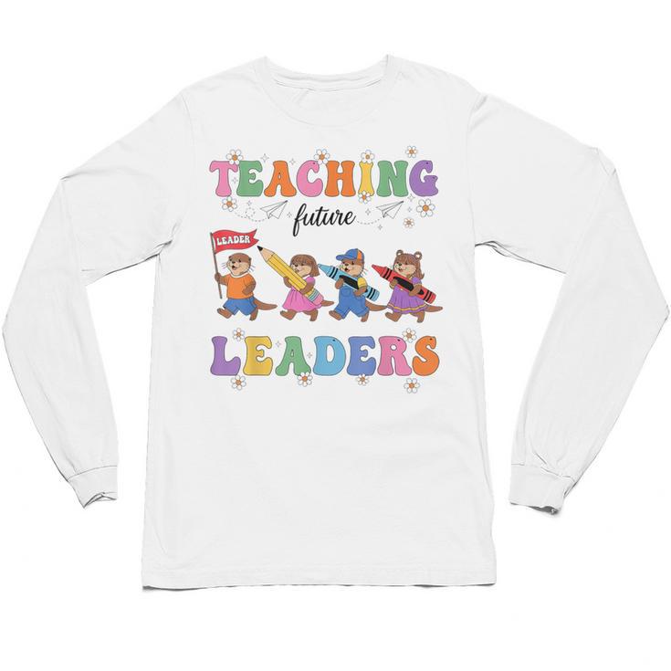Teaching Future Leaders Otter Back To School Teacher Unisex Long Sleeve T-Shirt