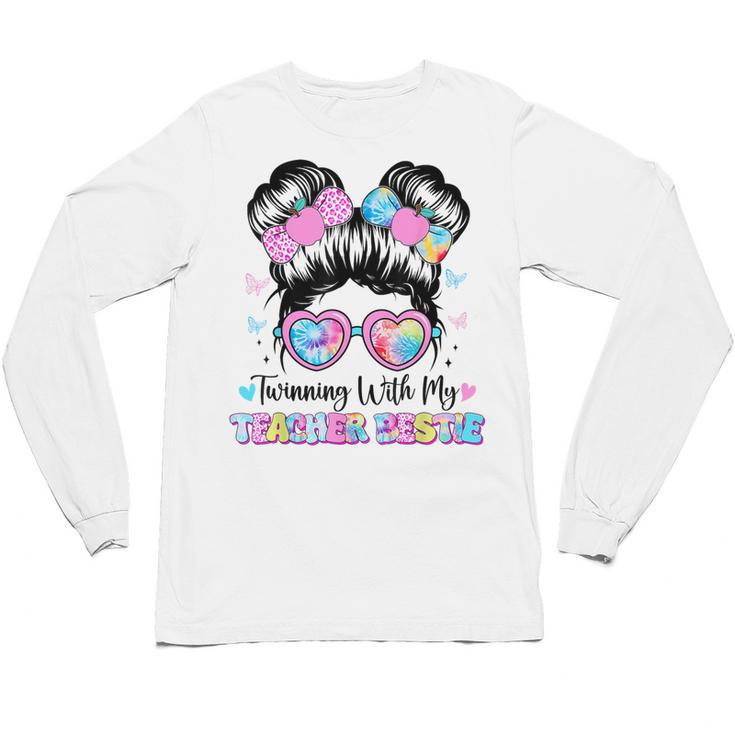 Twinning With My Teacher Bestie Twin Day Friends Teacher Unisex Long Sleeve T-Shirt
