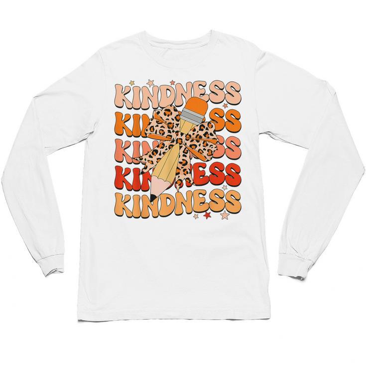 Unity Day Orange Kindness Teacher Bow Anti Bullying Be Kind Unisex Long Sleeve T-Shirt