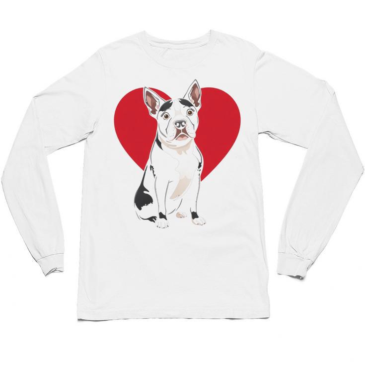 Valentine's Day Boston Terrier Lover Unisex Long Sleeve T-Shirt