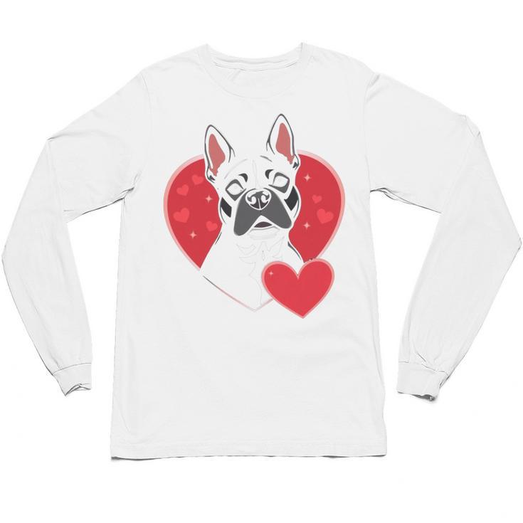 Valentine's Day Boston Terrier Unisex Long Sleeve T-Shirt