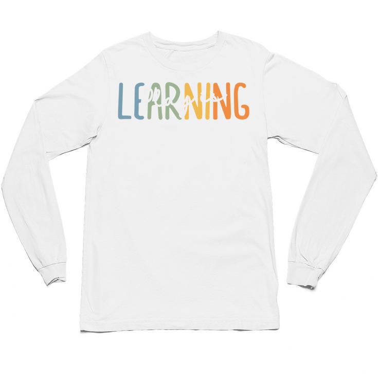 Vintage Play Is Learning Back To School Toddler Teacher Unisex Long Sleeve T-Shirt