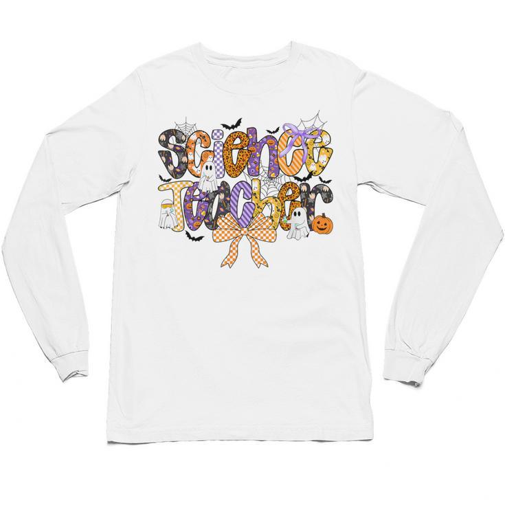 Women Spooky Science Teacher Halloween Science Stem Teacher Unisex Long Sleeve T-Shirt