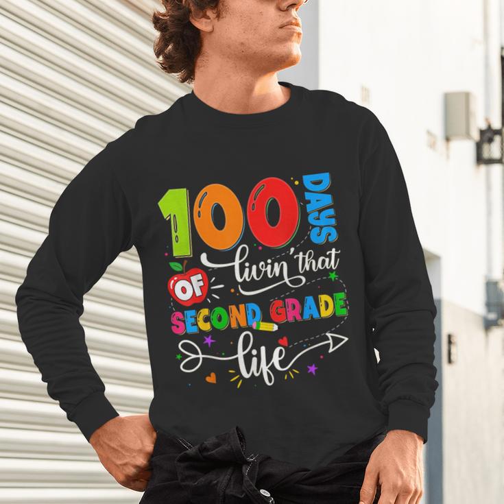 100 Days Of Living That 2nd Grade Life Boy Girl Teacher Unisex Long Sleeve T-Shirt, gift for family, gift for coworker 100 Days Of Living That 2nd Grade Life Boy Girl Teacher Unisex Long Sleeve T-Shirt, gift for family, gift for coworker