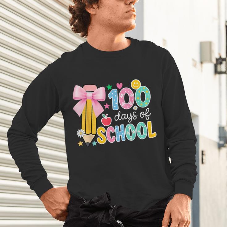 100 Days Of School Preppy 100th Day Of School Teachers Girls Unisex Long Sleeve T-Shirt, gift for family, gift for coworker 100 Days Of School Preppy 100th Day Of School Teachers Girls Unisex Long Sleeve T-Shirt, gift for family, gift for coworker