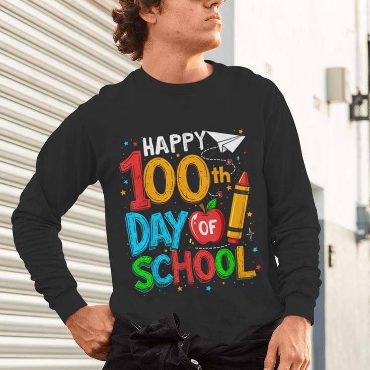 100th Day Of School Teachers Kids Happy 100 Days Unisex Long Sleeve T-Shirt, gift for family, gift for coworker 100th Day Of School Teachers Kids Happy 100 Days Unisex Long Sleeve T-Shirt, gift for family, gift for coworker