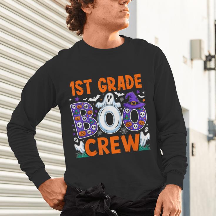 1st Grade Boo Crew First Grade Teacher Kids Happy Halloween Unisex Long Sleeve T-Shirt, gift for family, gift for coworker