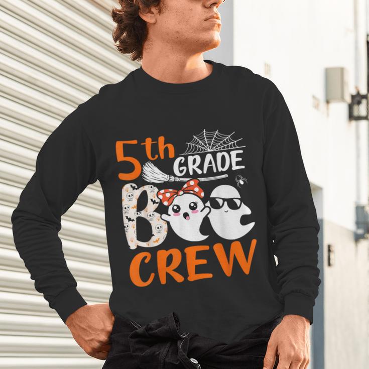 5th Grade Boo Crew Teachers Students Ghost Halloween Unisex Long Sleeve T-Shirt, gift for family, gift for coworker