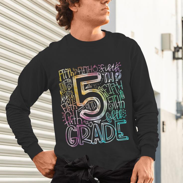 5th Grade Typography Team Fifth Grade Teacher Back To School Unisex Long Sleeve T-Shirt, gift for family, gift for coworker