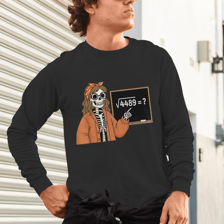 67 Math Teacher Skeleton Halloween Root 4489 Messy Bun Women Unisex Long Sleeve T-Shirt, gift for family, gift for coworker 67 Math Teacher Skeleton Halloween Root 4489 Messy Bun Women Unisex Long Sleeve T-Shirt, gift for family, gift for coworker