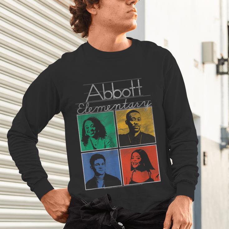 Abbott Elementary Colorful Pop Art Teachers TV Show Unisex Long Sleeve T-Shirt, gift for family, gift for coworker