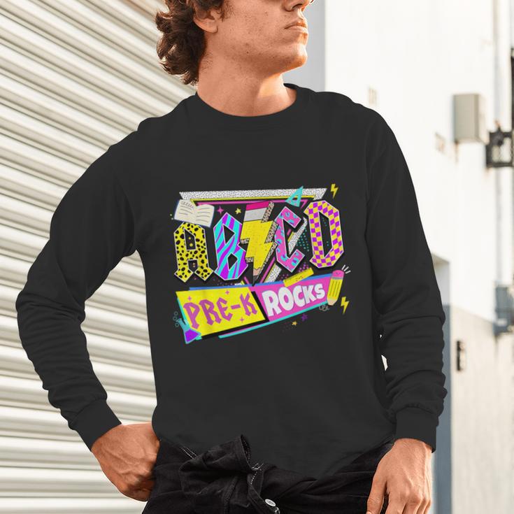 ABCD Pre-K Rocks Back To School PreK Kindergarten Teacher Unisex Long Sleeve T-Shirt, gift for family, gift for coworker
