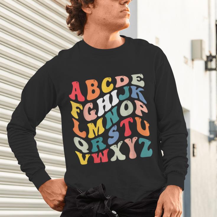 Alphabet Hi Back To School ABC Pre K Kindergarten Teacher Unisex Long Sleeve T-Shirt, gift for family, gift for coworker Alphabet Hi Back To School ABC Pre K Kindergarten Teacher Unisex Long Sleeve T-Shirt, gift for family, gift for coworker