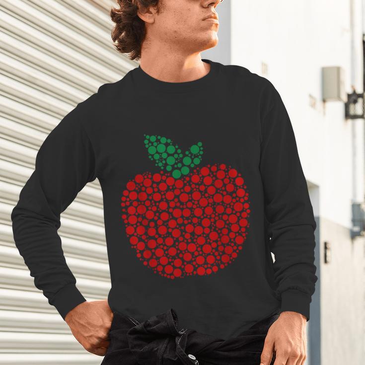 Apple Dot Pattern Art Teacher Appreciation Men Women Humor Unisex Long Sleeve T-Shirt, gift for family, gift for coworker Apple Dot Pattern Art Teacher Appreciation Men Women Humor Unisex Long Sleeve T-Shirt, gift for family, gift for coworker