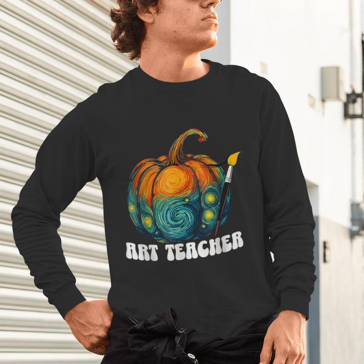 Art Teacher Pumpkin Halloween Night Men Women Unisex Long Sleeve T-Shirt, gift for family, gift for coworker