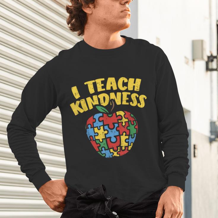 Autism Teacher Shirt I Teach Kindness Apple Puzzle Awareness Unisex Long Sleeve T-Shirt, gift for family, gift for coworker Autism Teacher Shirt I Teach Kindness Apple Puzzle Awareness Unisex Long Sleeve T-Shirt, gift for family, gift for coworker