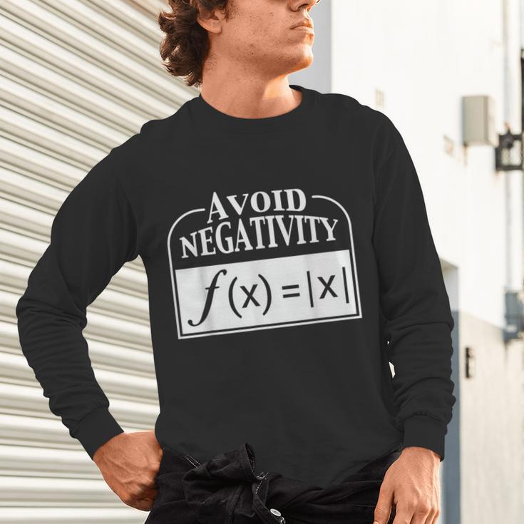 Avoid Negativity Math Teacher Unisex Long Sleeve T-Shirt, gift for family, gift for coworker