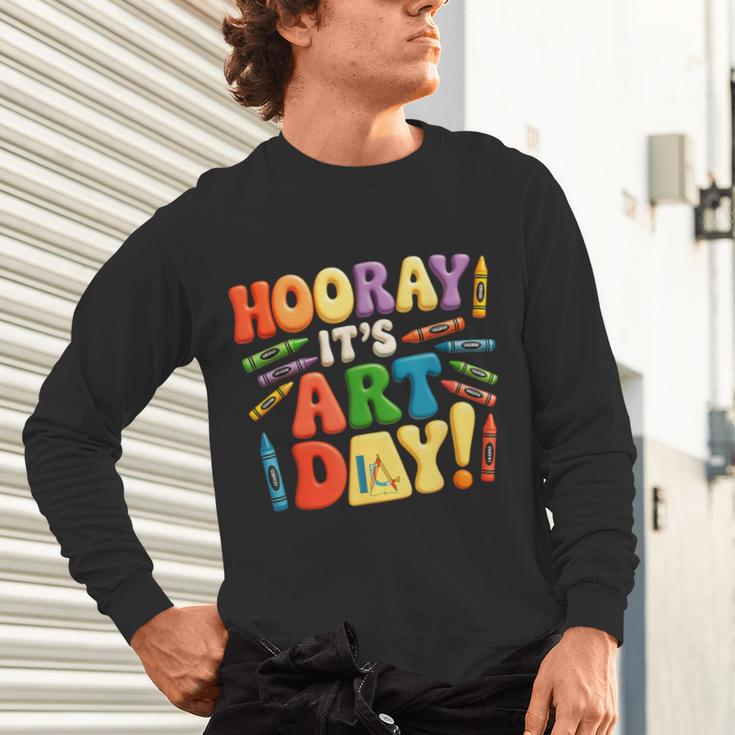 Back To School Hooray It's Art Day Art Teacher Artist Unisex Long Sleeve T-Shirt, gift for family, gift for coworker