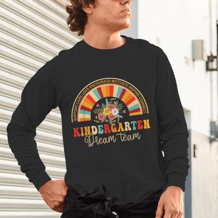 Back To School Kindergarten Dream Team Teacher Love Floral Unisex Long Sleeve T-Shirt, gift for family, gift for coworker
