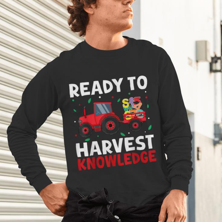Back To School Teacher Farming Tractor Farmer Kids 100th Day Unisex Long Sleeve T-Shirt, gift for family, gift for coworker Back To School Teacher Farming Tractor Farmer Kids 100th Day Unisex Long Sleeve T-Shirt, gift for family, gift for coworker
