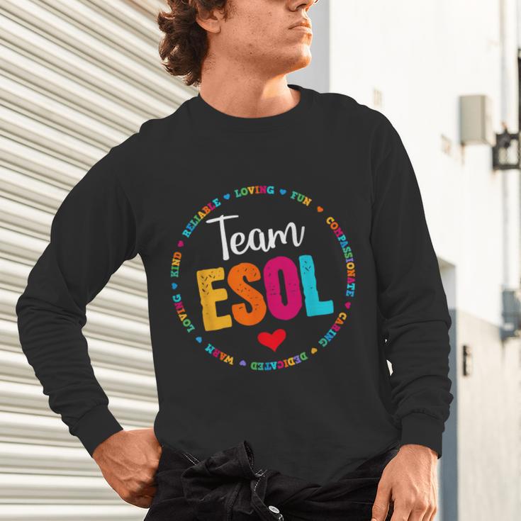 Back To School Teachers Crew Students Team ESOL Teacher Unisex Long Sleeve T-Shirt, gift for family, gift for coworker Back To School Teachers Crew Students Team ESOL Teacher Unisex Long Sleeve T-Shirt, gift for family, gift for coworker