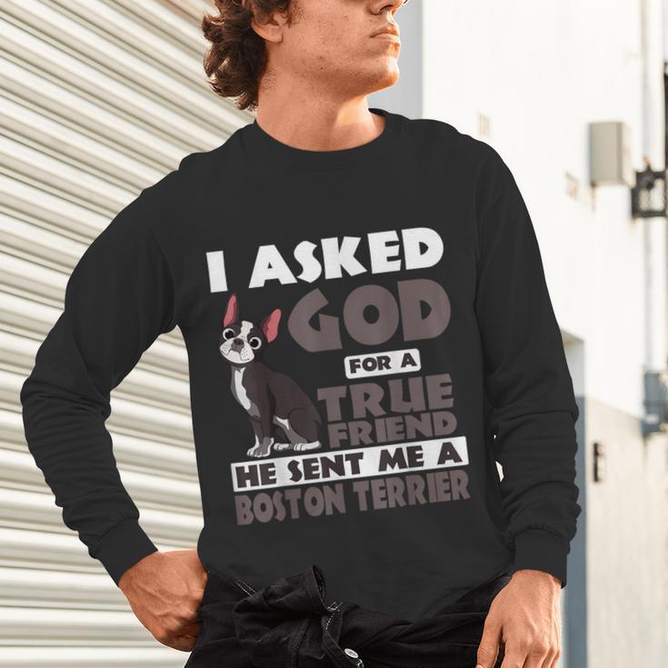 Boston Terrier American Gentleman Non-Sporting Dog Lover Unisex Long Sleeve T-Shirt, gift for family, gift for coworker