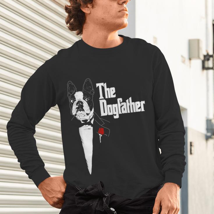 Boston Terrier Dad The DogFather Shirt Boston Terrier Unisex Long Sleeve T-Shirt, gift for family, gift for coworker