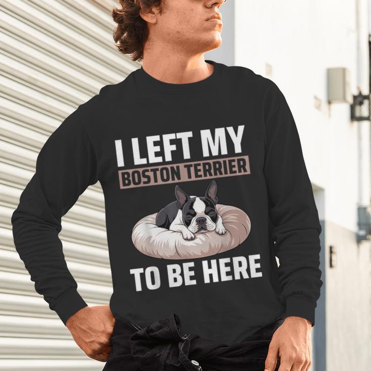 Boston Terrier Dog Unisex Long Sleeve T-Shirt, gift for family, gift for coworker