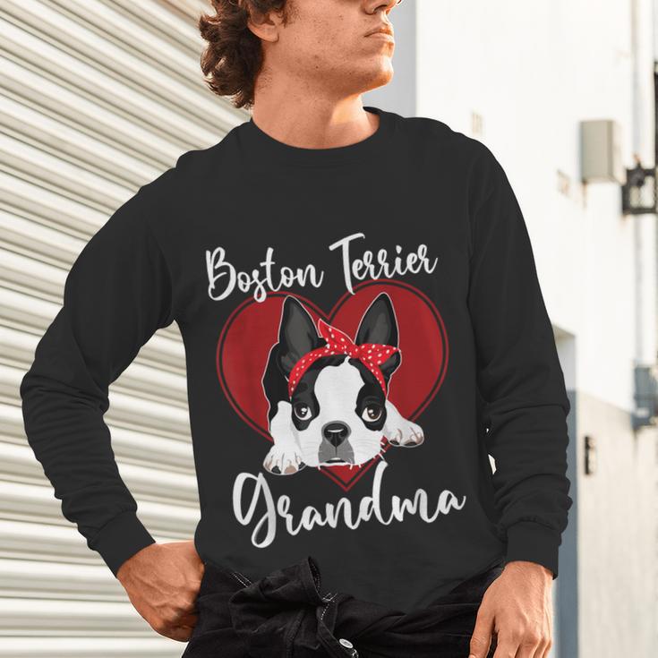 Boston Terrier Grandma Dog Owner Boston Terrier For Men Women Unisex Long Sleeve T-Shirt, gift for family, gift for coworker
