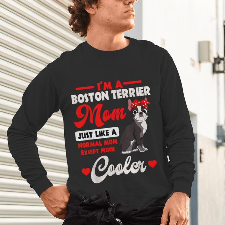 Boston Terrier Mom American Gentleman Dog Mother's Day Unisex Long Sleeve T-Shirt, gift for family, gift for coworker