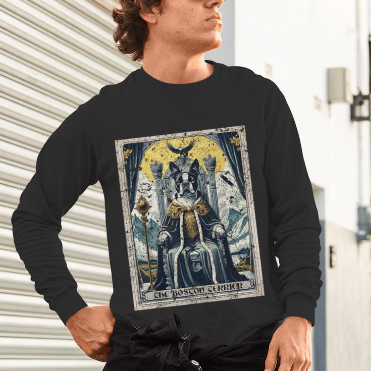 Boston Terrier Tarot Card Dog Unisex Long Sleeve T-Shirt, gift for family, gift for coworker