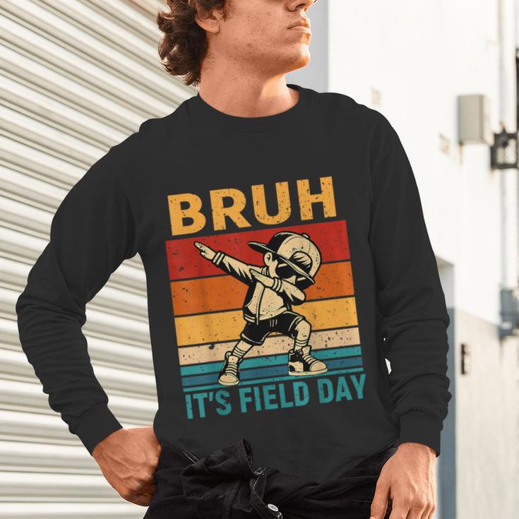 Bruh It's Field Day Teacher Happy Field Day Dabbing Boy Unisex Long Sleeve T-Shirt, gift for family, gift for coworker Bruh It's Field Day Teacher Happy Field Day Dabbing Boy Unisex Long Sleeve T-Shirt, gift for family, gift for coworker