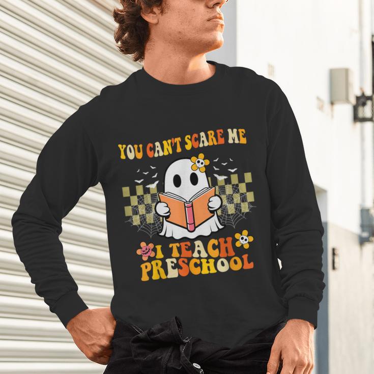You Can't Scare Me I Teach Preschool Ghost Halloween Teacher Unisex Long Sleeve T-Shirt, gift for family, gift for coworker You Can't Scare Me I Teach Preschool Ghost Halloween Teacher Unisex Long Sleeve T-Shirt, gift for family, gift for coworker