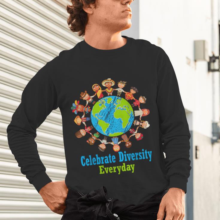 Celebrate Diversity Everyday Teachers & School Student Gift Unisex Long Sleeve T-Shirt, gift for family, gift for coworker Celebrate Diversity Everyday Teachers & School Student Gift Unisex Long Sleeve T-Shirt, gift for family, gift for coworker