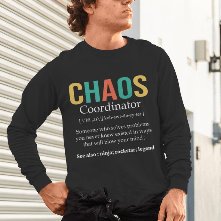 Chaos Coordinator Teacher Coworker Boss Appreciation Unisex Long Sleeve T-Shirt, gift for family, gift for coworker Chaos Coordinator Teacher Coworker Boss Appreciation Unisex Long Sleeve T-Shirt, gift for family, gift for coworker
