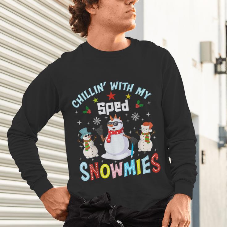 Chillin With My Sped Snowmies Teacher Student Christmas Unisex Long Sleeve T-Shirt, gift for family, gift for coworker Chillin With My Sped Snowmies Teacher Student Christmas Unisex Long Sleeve T-Shirt, gift for family, gift for coworker