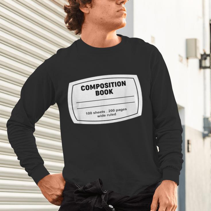 Composition Notebook Halloween Costume Teacher Student Unisex Long Sleeve T-Shirt, gift for family, gift for coworker Composition Notebook Halloween Costume Teacher Student Unisex Long Sleeve T-Shirt, gift for family, gift for coworker