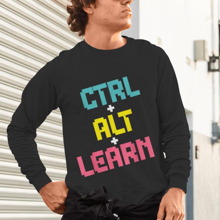 Computer Teacher Back To School Kids Ctrl Alt Learn Unisex Long Sleeve T-Shirt, gift for family, gift for coworker