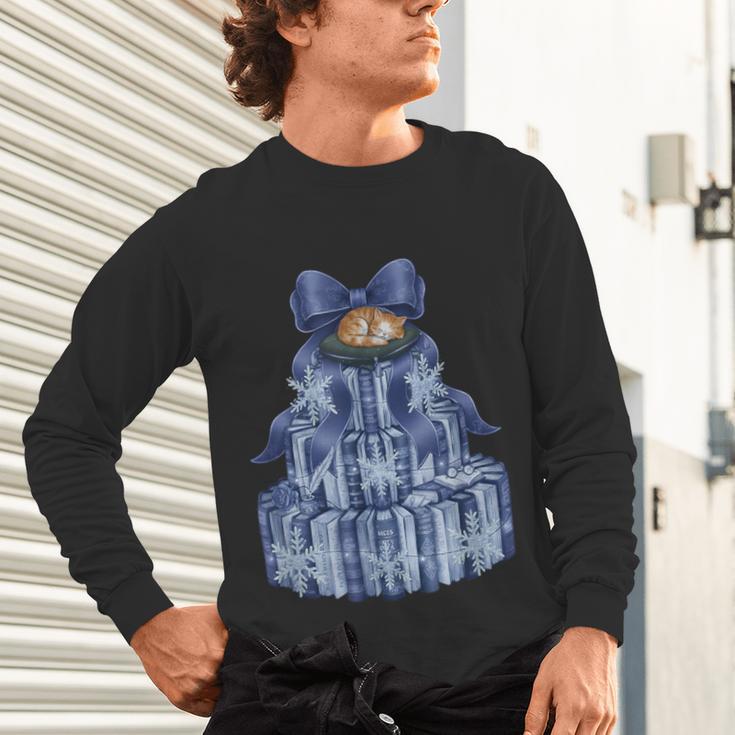 Coquette Bow Book Tree Merry Christmas Xmas Teacher Holiday Unisex Long Sleeve T-Shirt, gift for family, gift for coworker Coquette Bow Book Tree Merry Christmas Xmas Teacher Holiday Unisex Long Sleeve T-Shirt, gift for family, gift for coworker