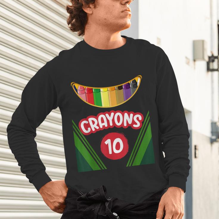 Crayon Box Fun Teacher Student Crayon Squad Halloween 2022 Unisex Long Sleeve T-Shirt, gift for family, gift for coworker Crayon Box Fun Teacher Student Crayon Squad Halloween 2022 Unisex Long Sleeve T-Shirt, gift for family, gift for coworker