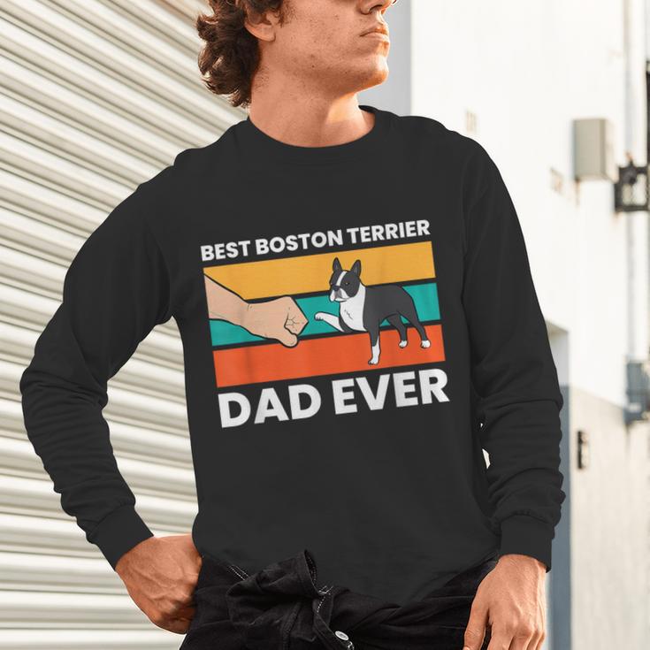 Cute Boston Terrier Best Boston Terrier Dad Ever Unisex Long Sleeve T-Shirt, gift for family, gift for coworker