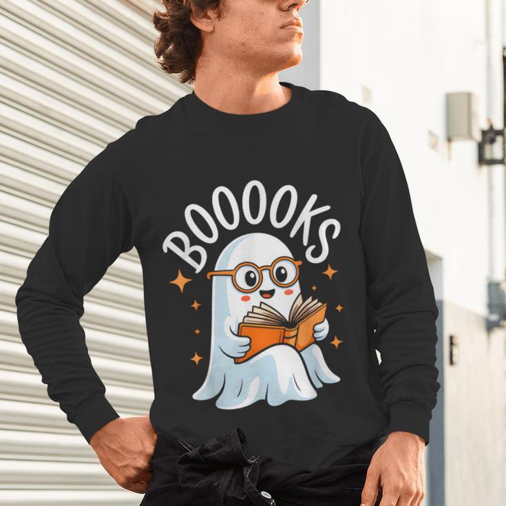 Cute Ghost Reading Book Librarian Teacher Halloween Costume Unisex Long Sleeve T-Shirt, gift for family, gift for coworker