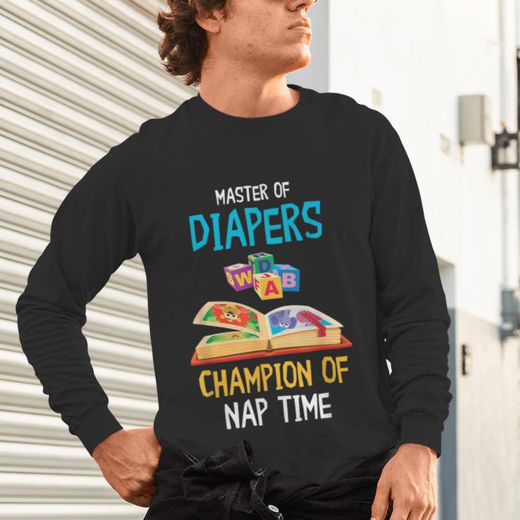 Daycare Provider Master Of Diapers Childcare Teacher Unisex Long Sleeve T-Shirt, gift for family, gift for coworker Daycare Provider Master Of Diapers Childcare Teacher Unisex Long Sleeve T-Shirt, gift for family, gift for coworker